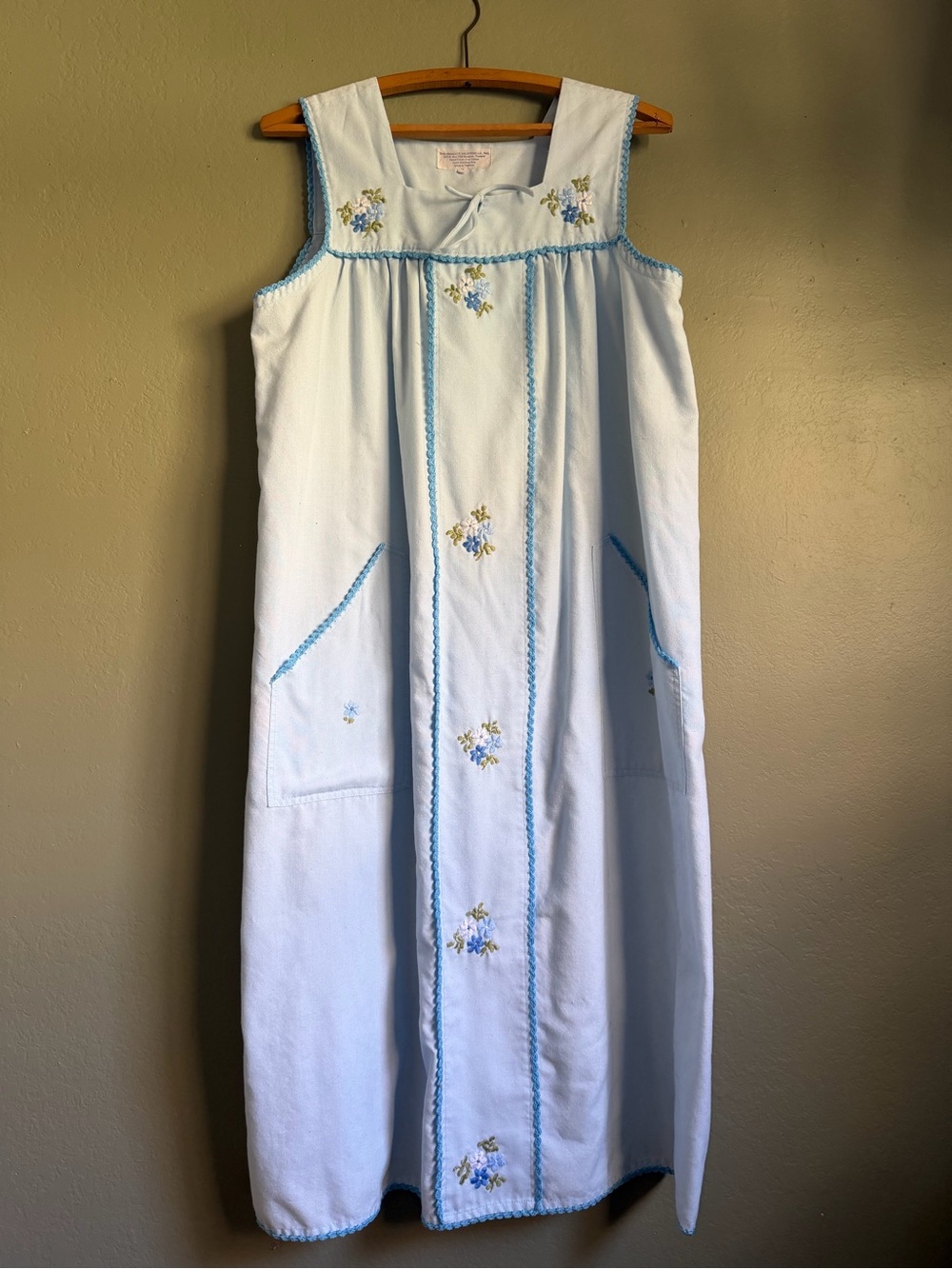 Baby blue Thai cotton house dress